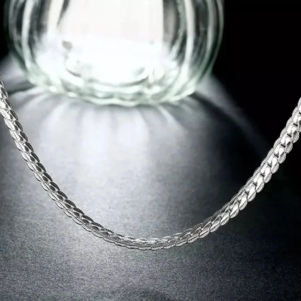 NEW S925 STERLING SILVER SNAKE NECKLACE